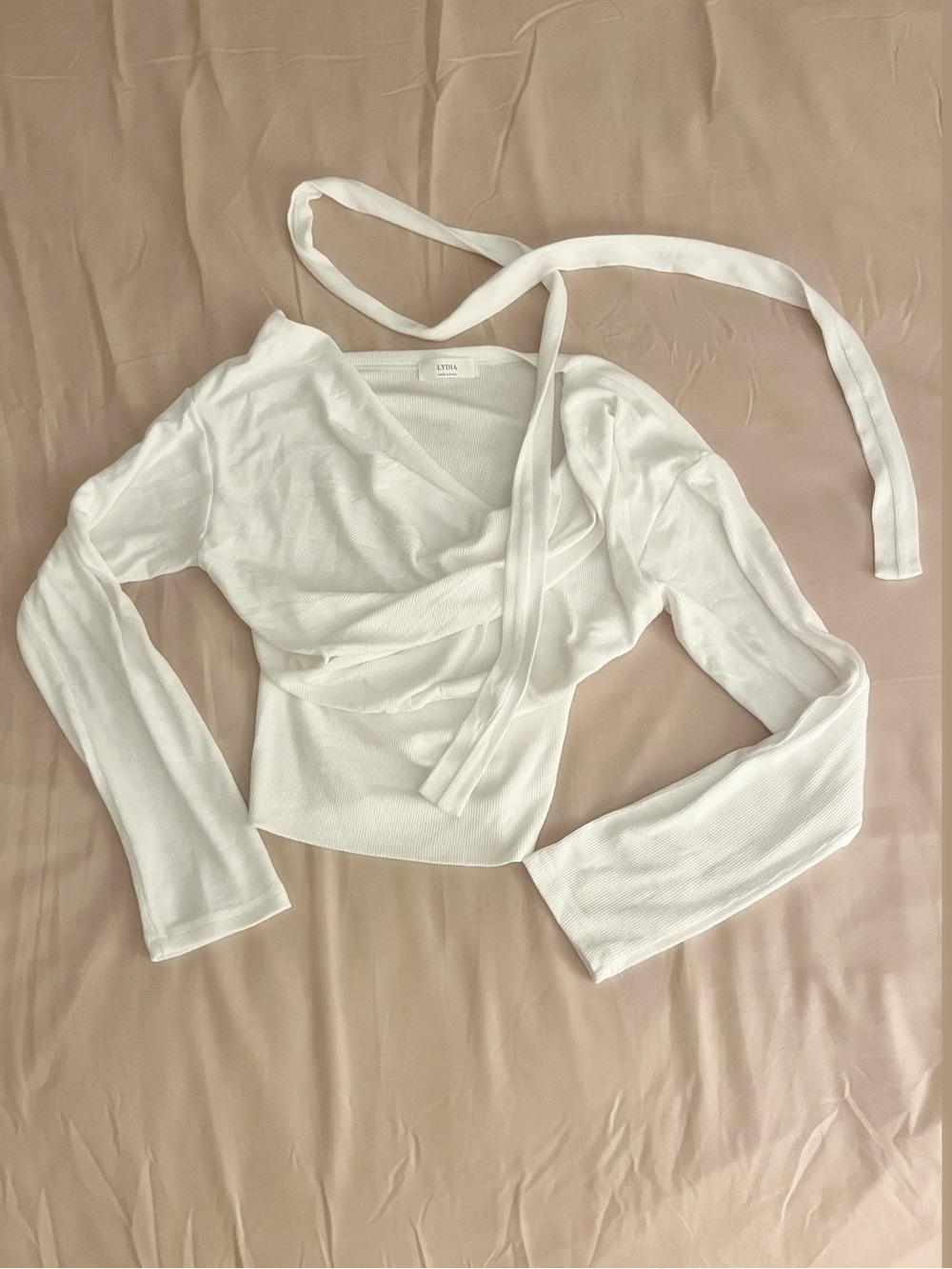 LEWKIN Ribbed Off-Shoulder Top and Scarf Set, used a few times
